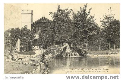 BONSECOURS 76 - Environs De Rouen Bassin Et Cascade Du Jardin Du Casino 30.8.1907 - Bonsecours