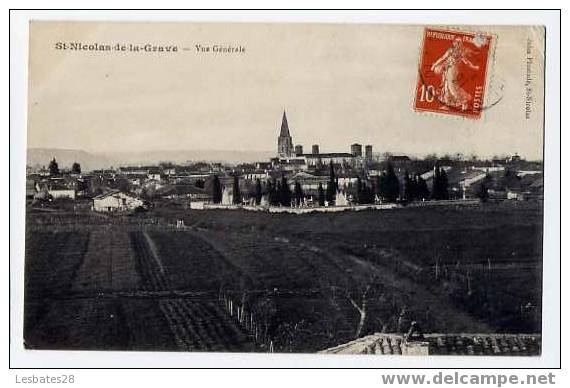 CPA 82.-ST-NICOLAS-de-la-Grave.-Vue Générale - Saint Nicolas De La Grave