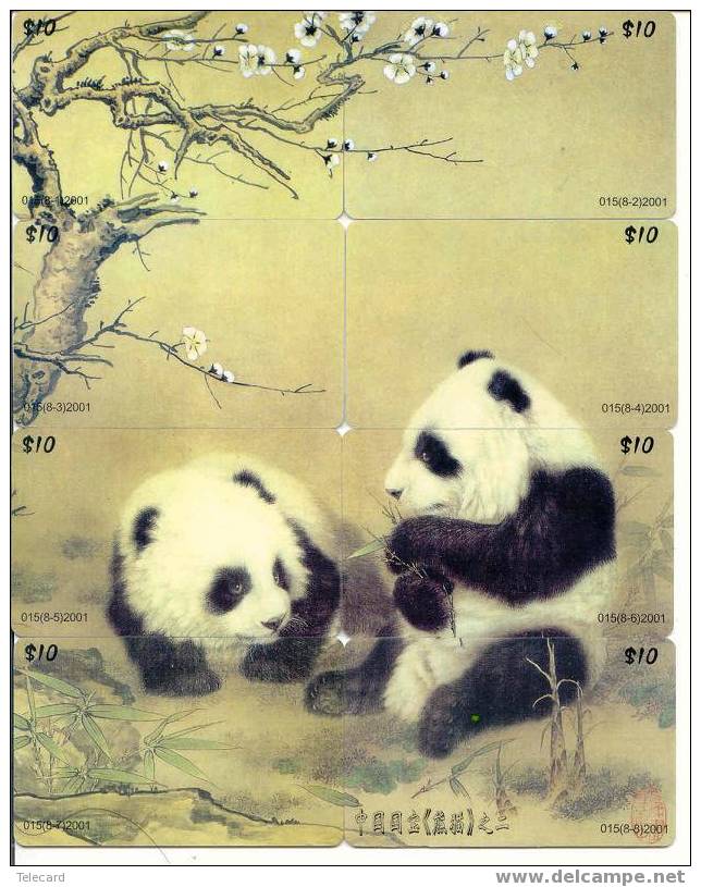 Telecarte PANDA BEAR En Puzzle De 8 Telecartes (3) - Puzzles