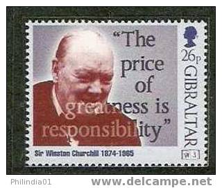 Gibraltar 1998 Famous People, British Statesman, Noble Prize Winner, Sir Winston Churchill MNH* * # 1382 - Sir Winston Churchill