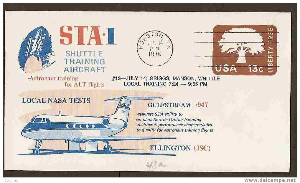 USA - VF LIBERTY TREE 13c ENTIRE - LOCAL NASA TESTS - SHUTTLE TRAINING AIRCRAFT - TOPICAL AIRPLANES - SPACE  - STA*1 - - Arbres