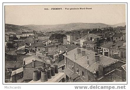 CPA 42 FIRMINY - Vue Generale Nord Ouest - Firminy