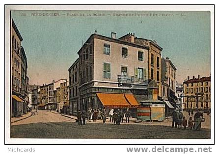 CPA 42 RIVE DE GIER - Place De La Boirie - Grande Et Petite Rue Feloin - Rive De Gier