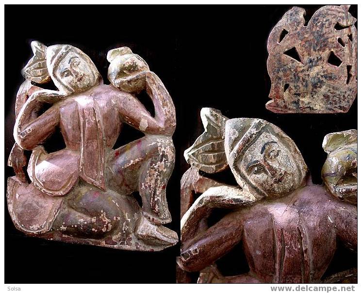 Ancien Ornement Birman / Old Burmese Temple Ornament - Popular Art