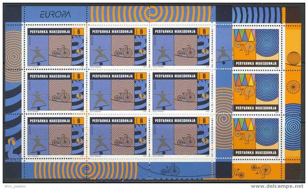 Europa CEPT 2002: Macedonie / Macedonia / Makedonien - Complete Sheets ** - 2002