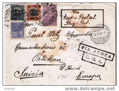 Br019/  BRASILIEN - Flugpost Nach Zürich Mit C.G.A., 1930 - Briefe U. Dokumente