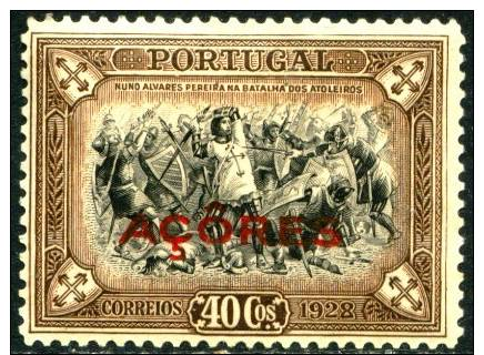 Azores SC 293 40c Overprint Mh Issue Of 1928 - Azores