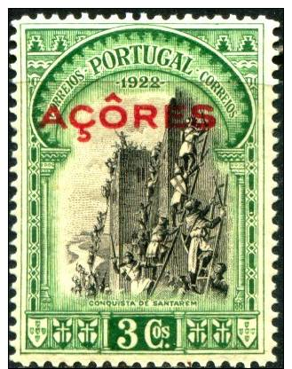 Azores SC 285 3c Overprint Mh Issue Of 1928 - Azores