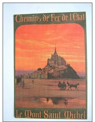 AFFICHE//CHEMIN DE FER MONT ST MICHEL EDITION ARTAUD - Publicité