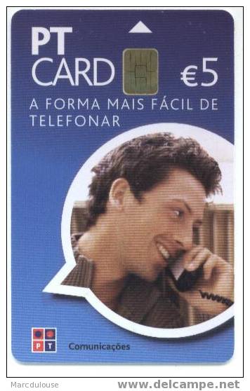 Portugal. PT Card. 5 Euro. A Forma Mais Facil De Telefonar. PT Comunicaçoes. - Portugal