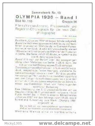 Olympia 1936 - Band 1 Bild 110 (I162) - Trading Cards