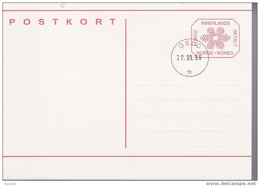 NORVEGE CARTE POSTE - Postal Stationery