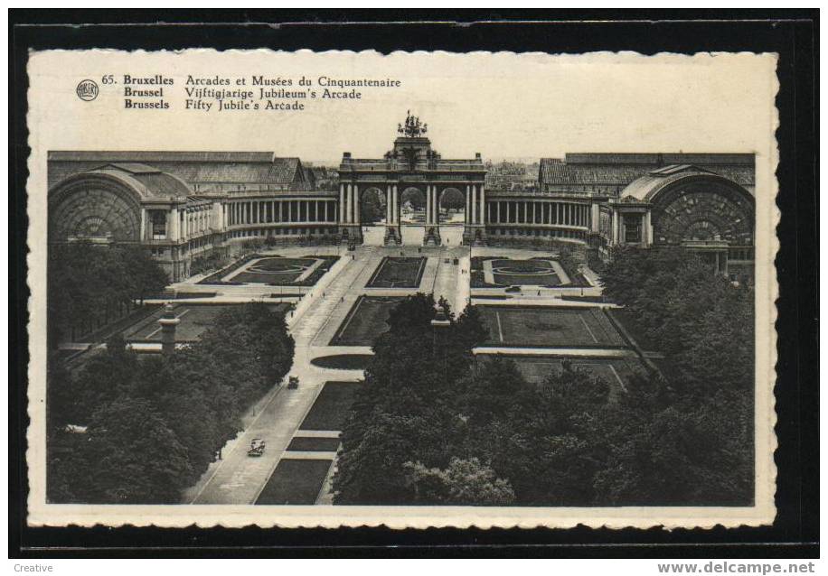 BRUSSEL   BRUXELLES  Arcade Et Musées Du Cinquantenaire 1952 - Musea