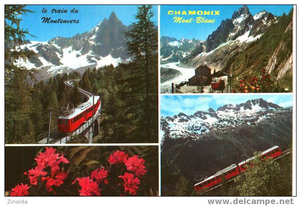 CARTE POSTALE DU TRAIN DU MONTENVERS ET LA MER DE GLACE - CHAMONIX - MONT-BLANC - Materiale