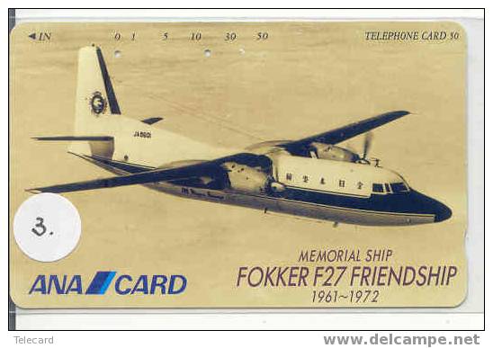 Telecarte KLM FOKKER F-27 Friendship (3) Vliegtuig - Airplane -  Avion -Jet - Avions - Aérienne - Flugzeug RARE!! - Flugzeuge