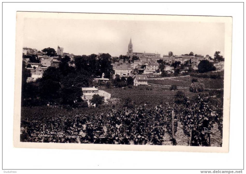 ST EMILION           VUE GENERALE LES VIGNOBLES - Saint-Emilion