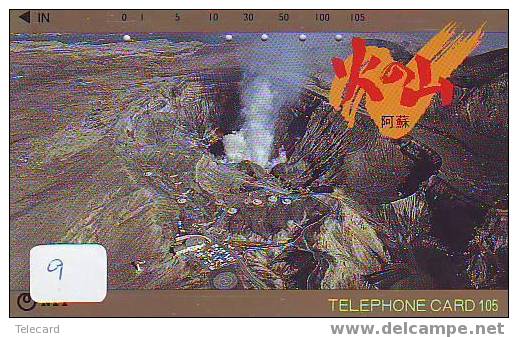 Volcan Volcano Vulkan Sur Telecarte (9 ) - Volcanos