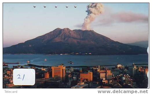 Volcan Volcano Vulkan Sur Telecarte (21 ) - Vulcani
