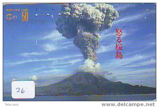 Volcan Volcano Vulkan Sur Telecarte (26 ) - Volcanes