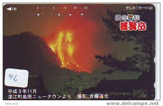 Volcan Volcano Vulkan Sur Telecarte (46 ) - Volcanes