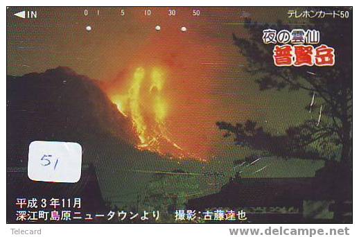 Volcan Volcano Vulkan Sur Telecarte (51 ) - Volcans