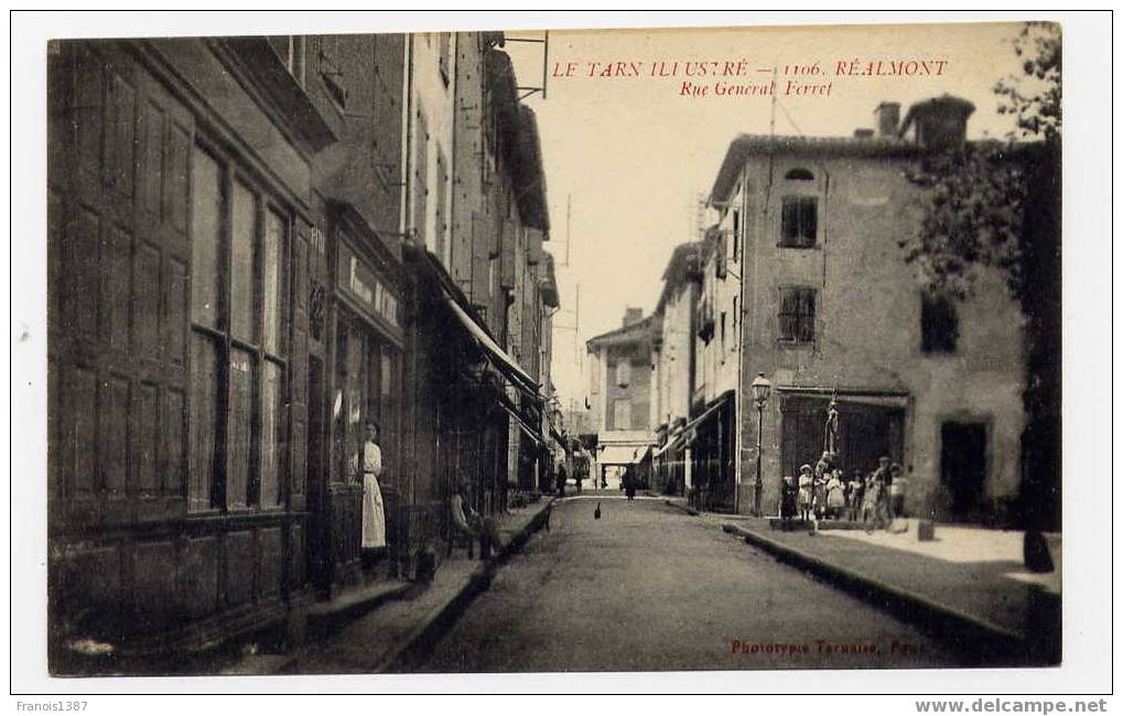 L12 - REALMONT - Rue Général FERRET (BELLE CARTE Animée) - Realmont