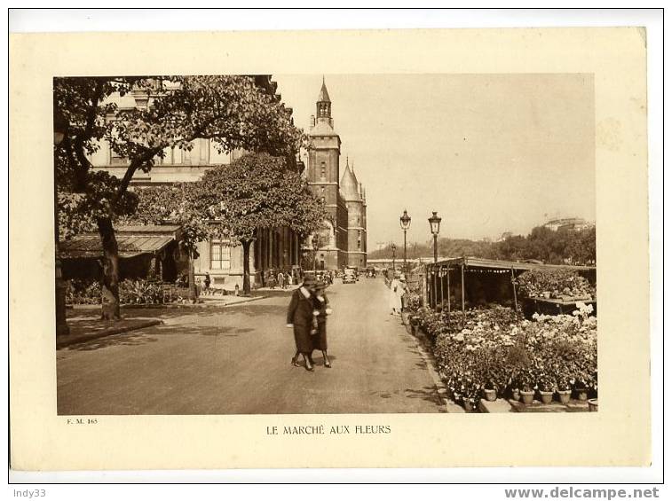 - LE MARCHE AUX FLEURS (PARIS) . REPRO DE PHOTO EDITEE VERS 1935 - Other & Unclassified