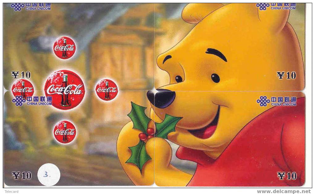 4 Télécartes DISNEY (30) WINNIE THE POOH Puzzle. 4 Phonecards Disney In Puzzle - Disney