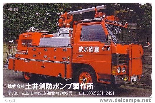 Télécarte Japon / 110-011 -  POMPIERS Camion - FIRE BRIGADE Japan Phonecard - BRANDWEER - FEUERWEHR - 09 - Brandweer