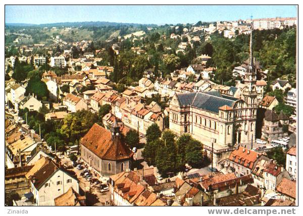 CARTE POSTALE DE MONTBELIARD - VUE GENERALE AERIENNE - LE FAUBOURG - Montbéliard