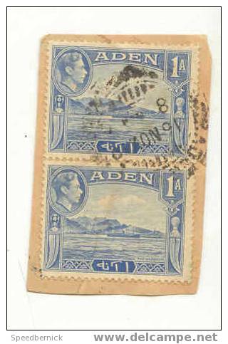 7529 . Aden 1 A Bleu . 2 Ex - Aden (1854-1963)