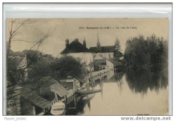 77 SOUPPES * Un Coin Du Loing * Belle CPA De 1924. - Souppes Sur Loing