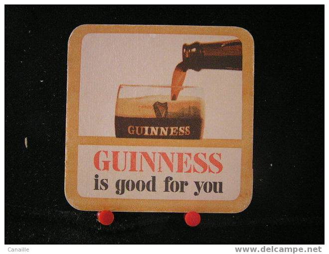 * Sous Bock/Bierviltjes/Beer Mats: Guinness (1)  Is Good For You * - Beer Mats