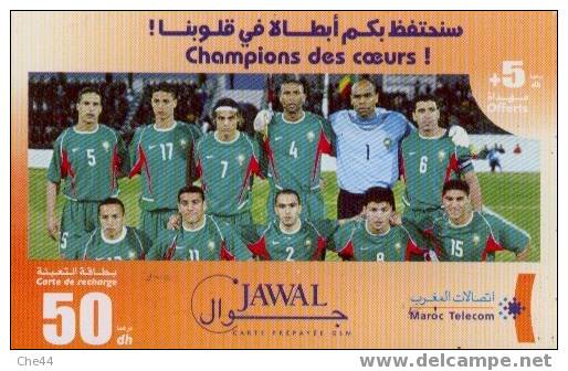 Carte Jawal 50 DH + 5 Offerts ! Champions Des Coeurs ! - Marocco
