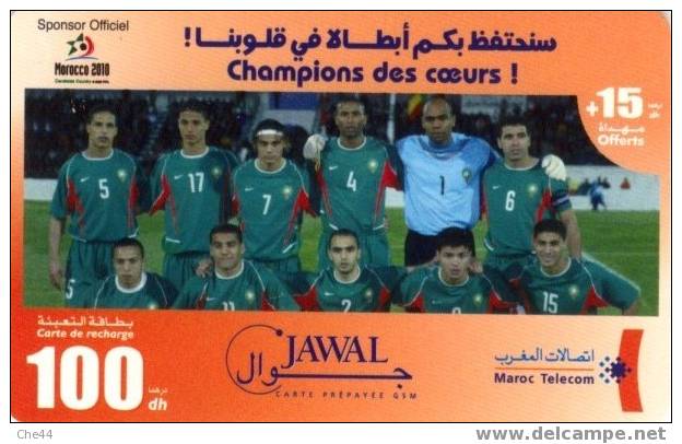 Carte Jawal 100 DH + 15 Offerts ! Champions Des Coeurs ! - Marokko