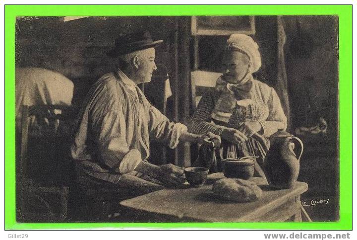 NORMANDIE - COUPLE AU REPAS - FAUT MUE BERRE ET S´EN S´ENTY, QUE N´ PO SAVO ET S´EN R´ PENTY - ÉDITIONS LE GOUBEY - - Haute-Normandie