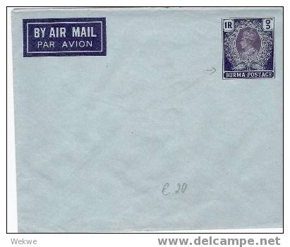 Bur003/  BURMA - GA 1 R. König /V, Ungebraucht (Aerogramme) ** - Burma (...-1947)