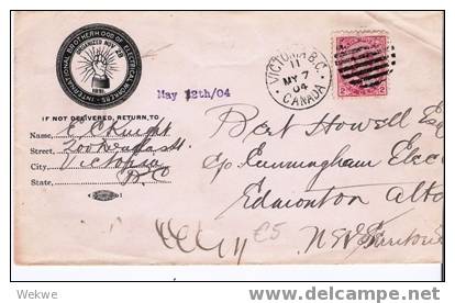 C-033/  KANADA - Victoria B.C. 7. My 1904, Elektriker Gewerkschaft, 2 C. Edward (Thema Energie) - Briefe U. Dokumente