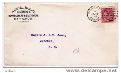 C-V002 / KANADA -  Ex Halifax Nach Arichat C.B.1901 - Cartas & Documentos