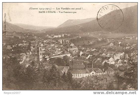 Raon-L´Etape-88- Vue Panoramique De La Ville Bonbardée,belle Carte - Raon L'Etape