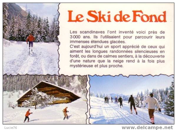 Le SKI  De  Fond  - N° VC 1500  - 3 Vues Et Légende - Rhône-Alpes