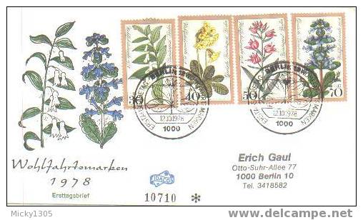 Germany / Berlin - FDC Mi-Nr 573/576 (U010)- - 1971-1980