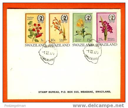 SWAZILAND 1971 FDC Flowers 183-186 F897 - Other & Unclassified