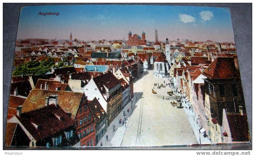 Germany,Augsburg,City View,Street Scene,vintage Postcard - Augsburg
