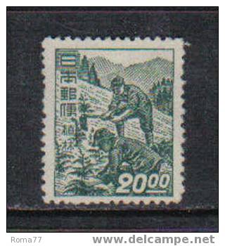 PC70A - GIAPPONE 1948, Ordinaria 20 Yen N. 399  * - Ungebraucht