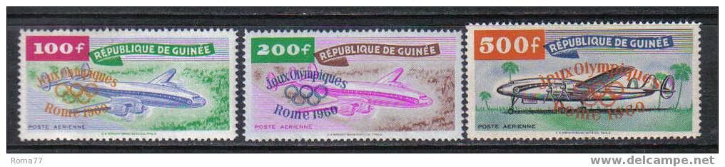 PC80 - GUINEA , P.A. N. 11/13 *** Il 500fr Con Spst Arancio - Summer 1960: Rome