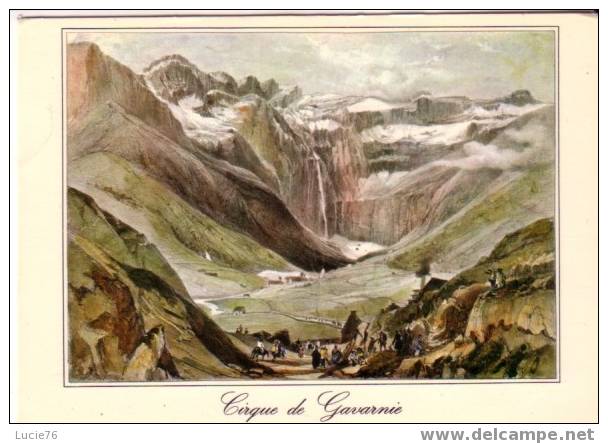 Vue Générale Du Cirque De GAVARNIE - D´après Litho De Jacottet - N° 1021 - Midi-Pyrénées