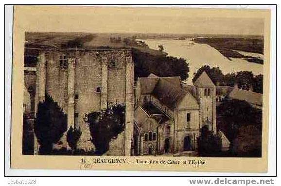 CPA 45.-BEAUGENCY.-Tour Dite De César Et L´Eglise - Beaugency