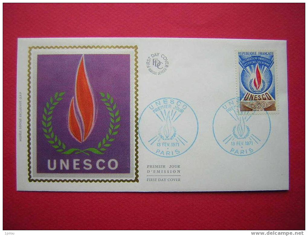 UNESCO 1971.   1er Jour Sur Soie. - UNESCO