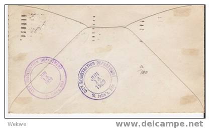 C-St021/ NEUFUNDLAND -  Einschreiben Airmail Jubiläum, Marke Und Stempel  14 Jun 1929 - 1908-1947